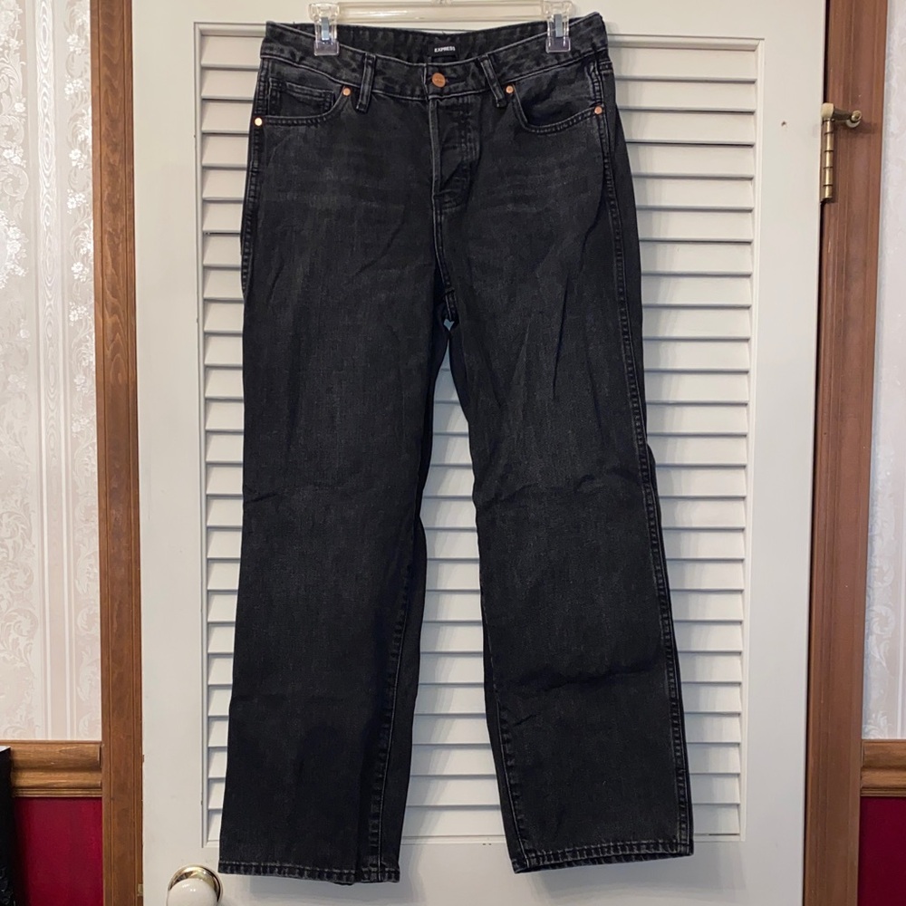 Express Relaxed Straight Jeans Black 4P